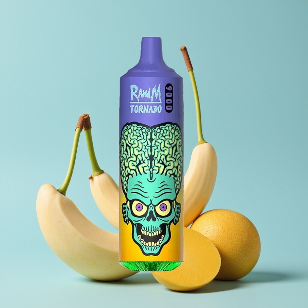 RandM Tornado 9000 Puffs 18 mL Mesh Coil RGB Jordbær Mango
