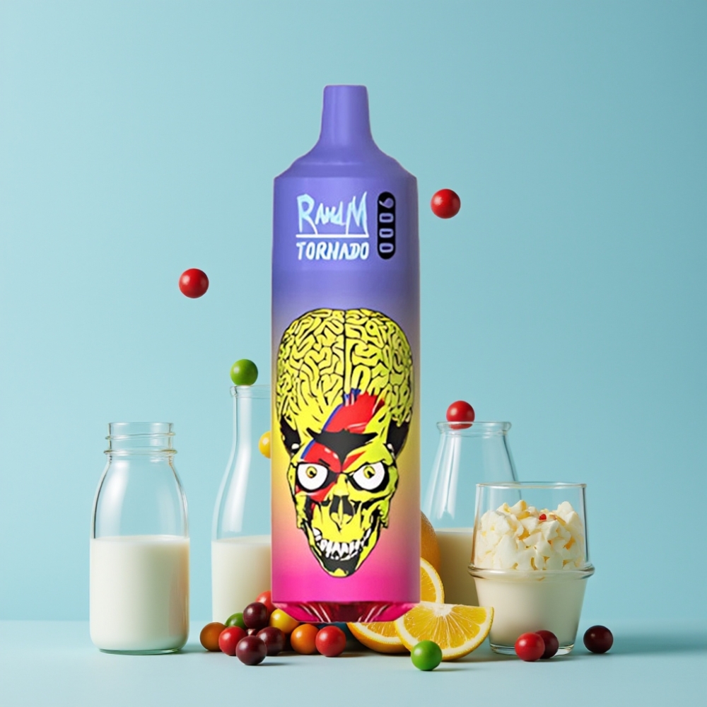 RandM Tornado 9000 Puffs 18 mL Mesh Coil Skittles Norge online wholesalers