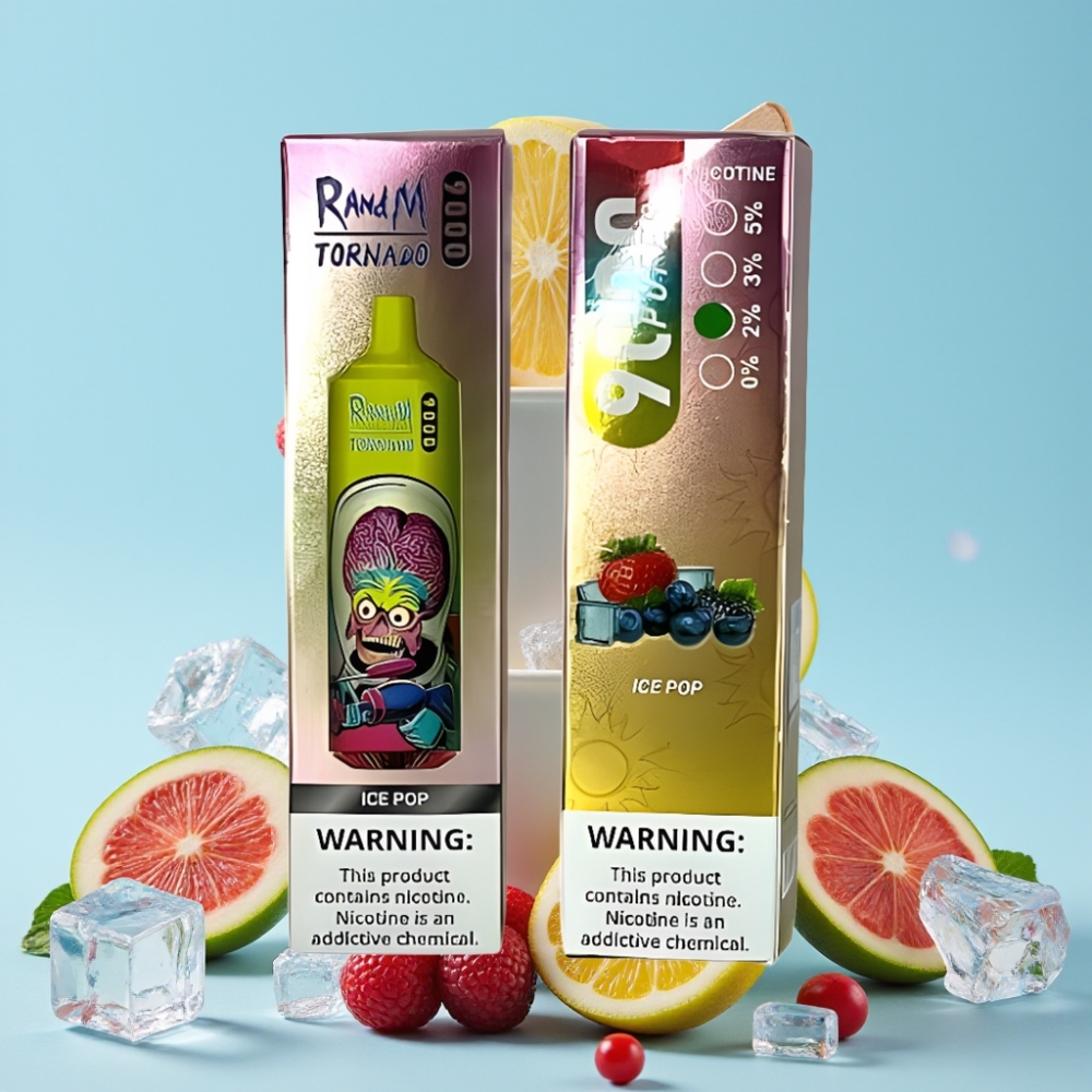 RandM Tornado 9000 Puffs 18 mL Mesh Iskrem Norge online wholesalers