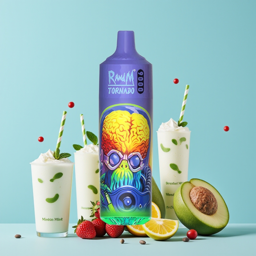 RandM Tornado 9000 Puffs 850 mAh 18 mL Mesh Coil RGB Kulmynte