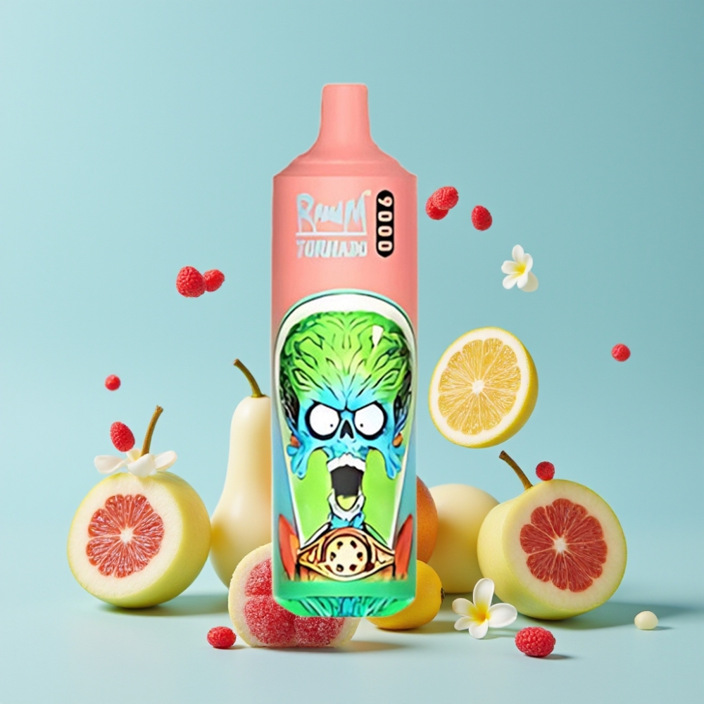 RandM Tornado 9000 Puffs 850mAh 18mL Mesh RGB 54 Smaker Gummibjørn
