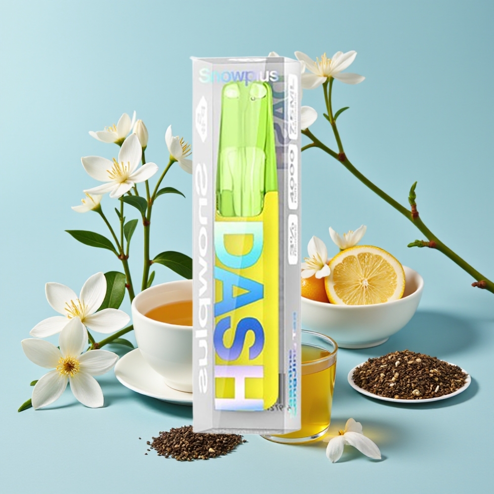 Snowplus Dash 4000 Puffs Engangsdevice med Jasmin LongJing Te Keramisk Atomizer 7,5 ml