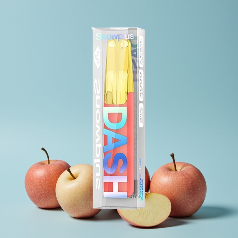 Snowplus Dash 4000 Puffs Engangsvape Honningkrisp Eple med Keramisk Atomizer og 530 mAh Batteri