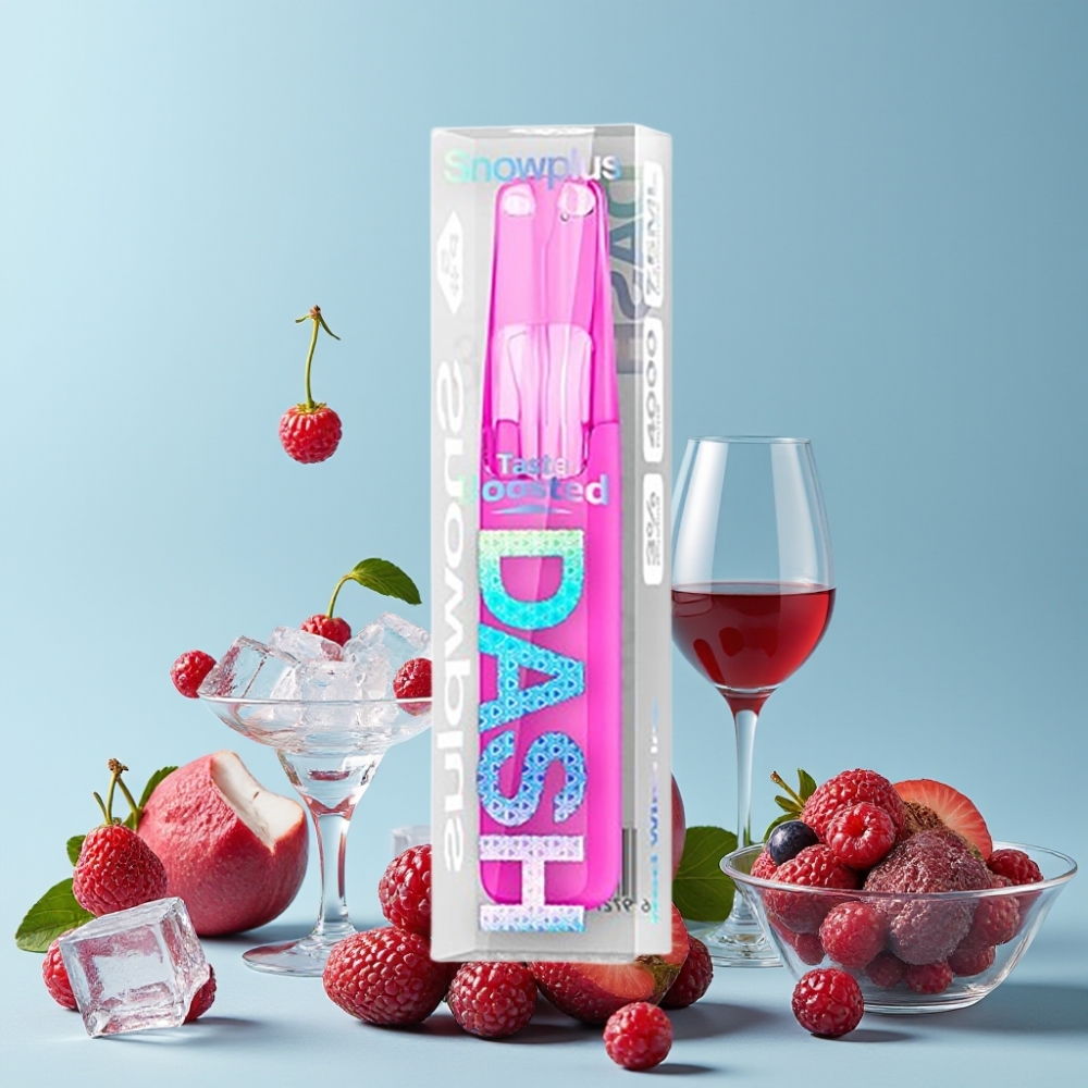 Snowplus Dash 4000 Puffs Keramisk Atomizer 7,5 ml Rødvin Is