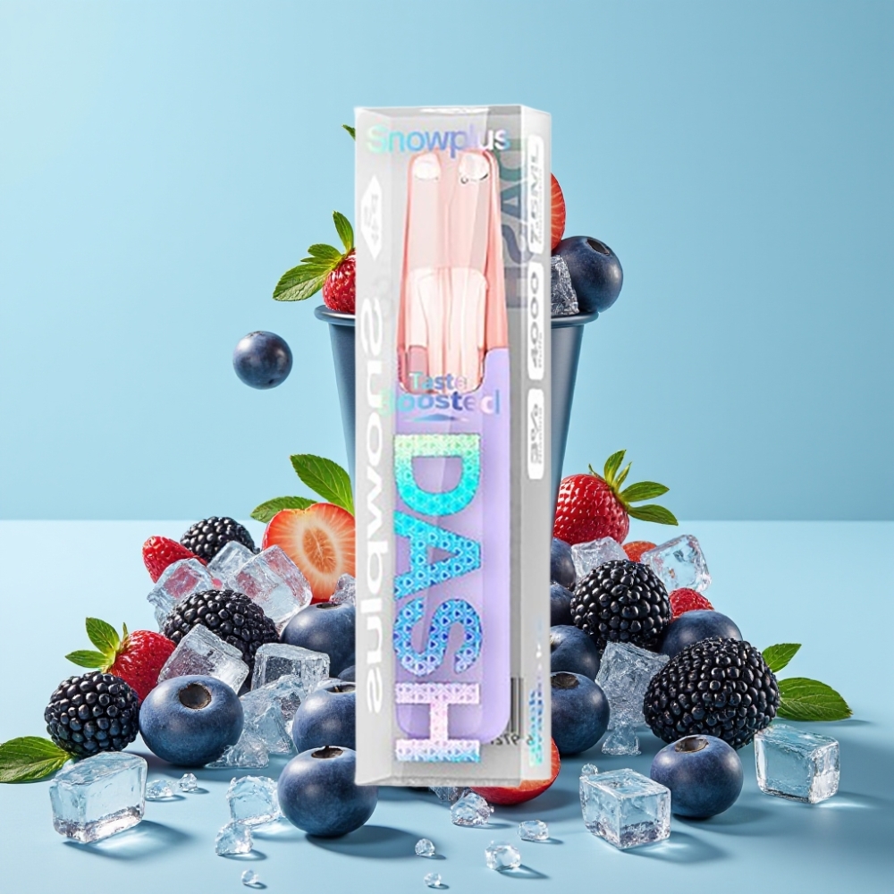 Snowplus Dash 4000 Puffs Svart Drage Is Keramisk Atomizer 7.5 ml 530 mAh