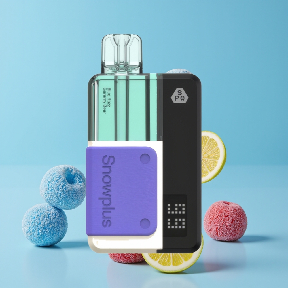 Snowplus Swift 15000 Puffs Pod Kit Blå Razz Gummy Bear 1000 mAh Dual Mesh