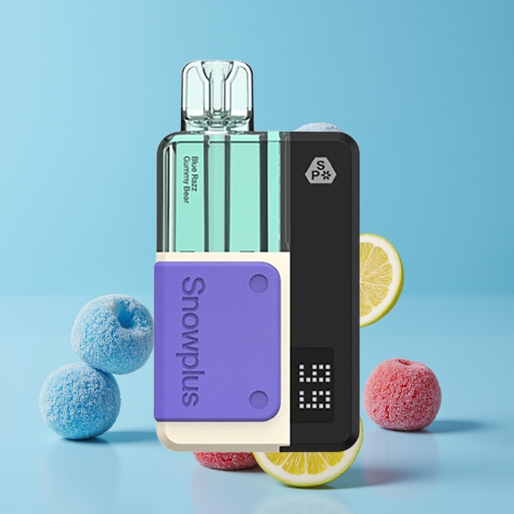 Snowplus Swift 5000 Puffs Dual Mesh 1000 mAh Blå Razz Gummy Bear