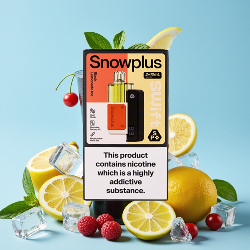 Snowplus Swift 5000 Puffs Dual Mesh 1000 mAh Svart Lemonade Is