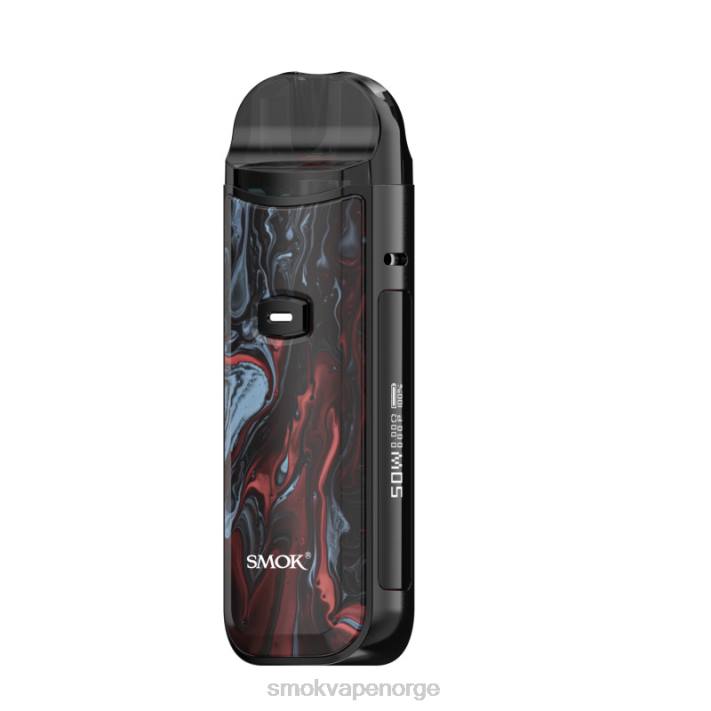 SMOK Vape Kit Norge | SMOK Nord 50w sett svart rød marmorering FPR8164